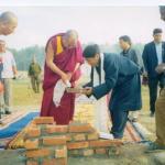 His-Holiness-Laying-Foundation-Stone-